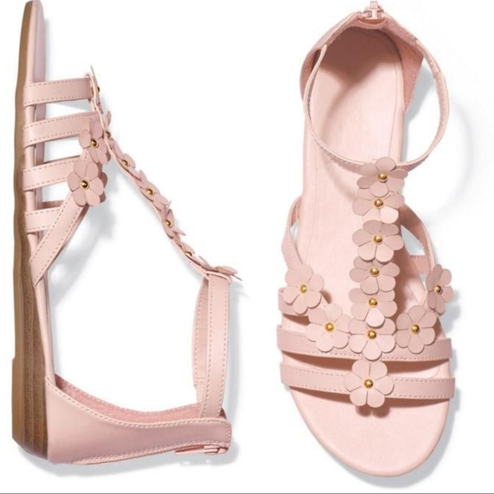 Pink Rose Floral Sandals